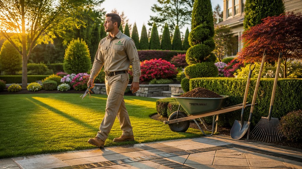 designs and maintains outdoor spaces