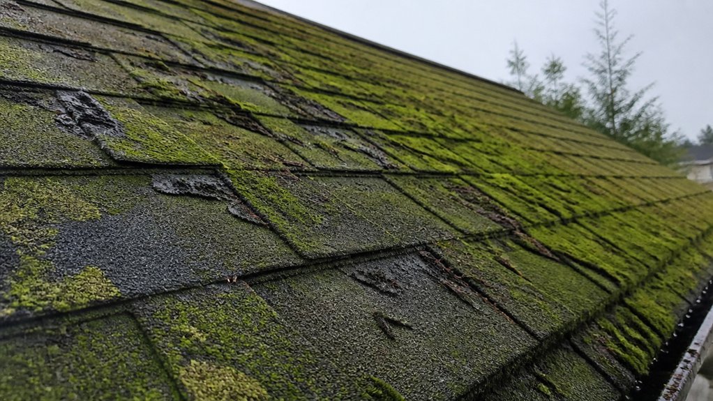 moss and algae roof damage
