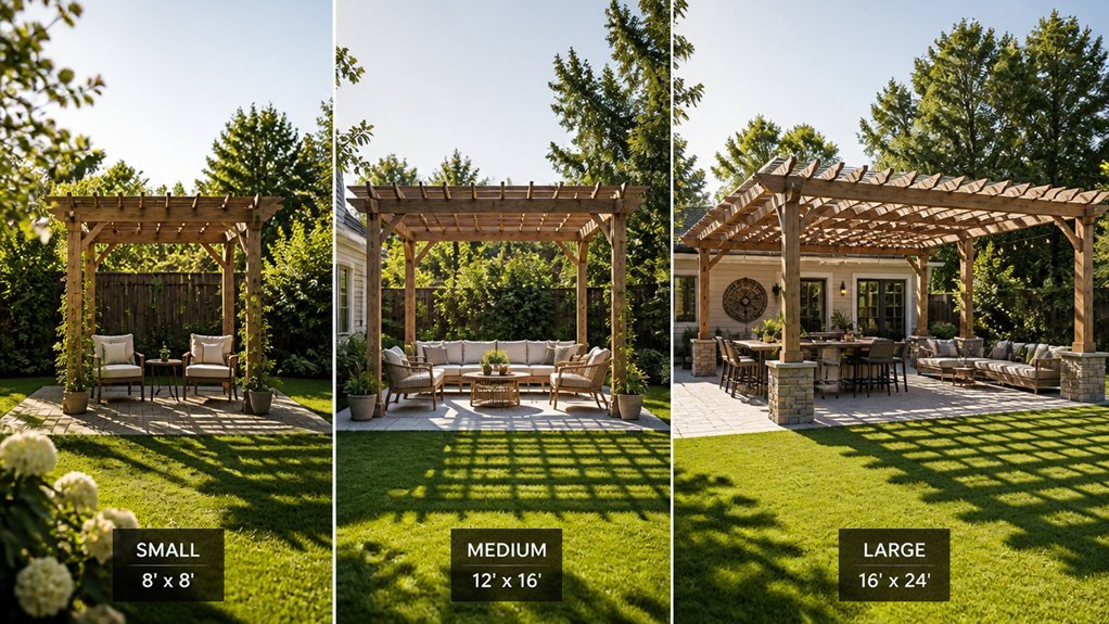 selecting appropriate pergola dimensions