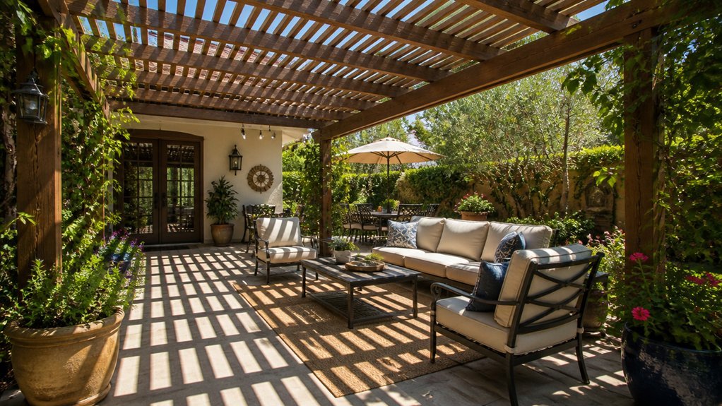 shade coverage of pergola